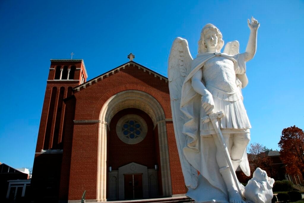outside front view of saint michael church